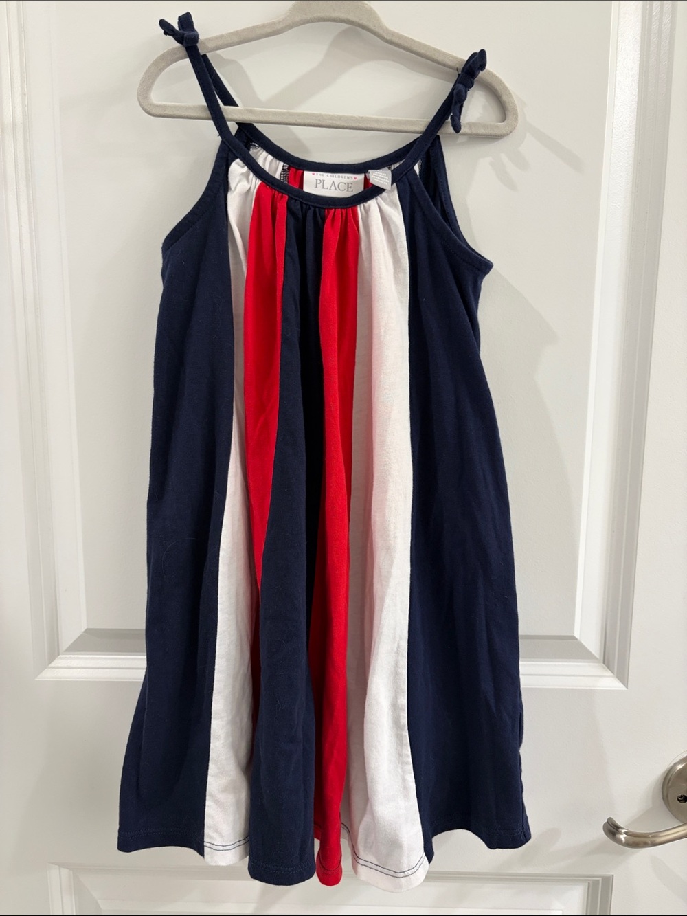 The Children's Place Navy, Red & White Tie-Shoulder Striped Dress